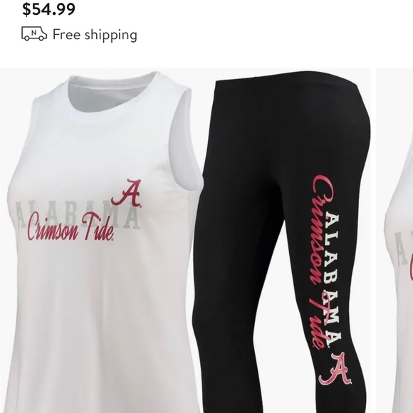 NWT Concepts Sports 2 piece College University of Alabama sleep set - Picture 5 of 6